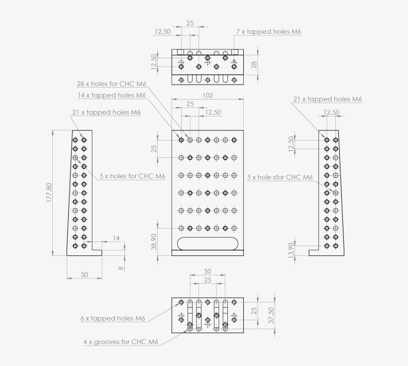 Customer Drawing Large Angle Bracket Angle Bracket 709x709 PNG