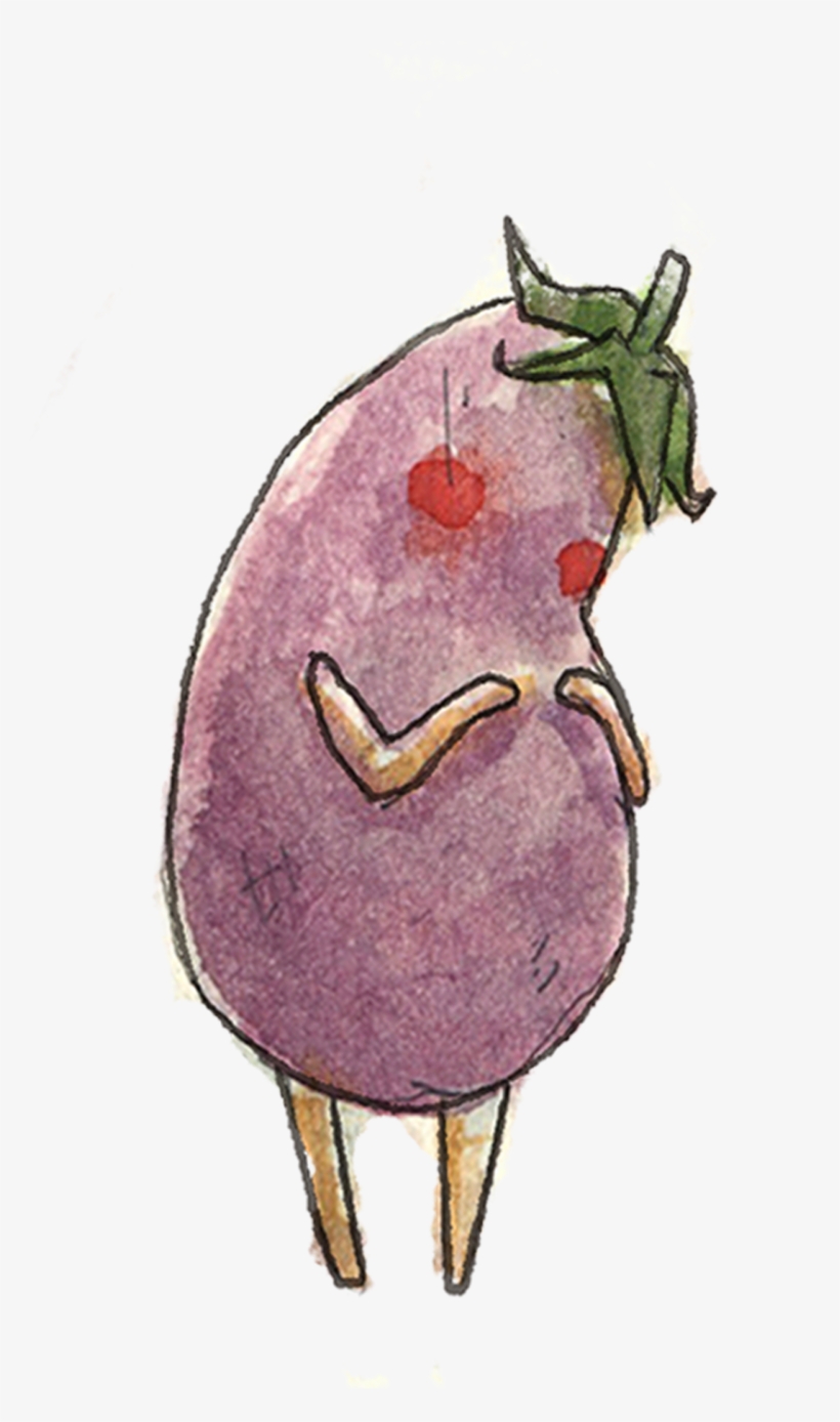 Selected Images From A Short Story About An Eggplant - Cartoon, transparent png