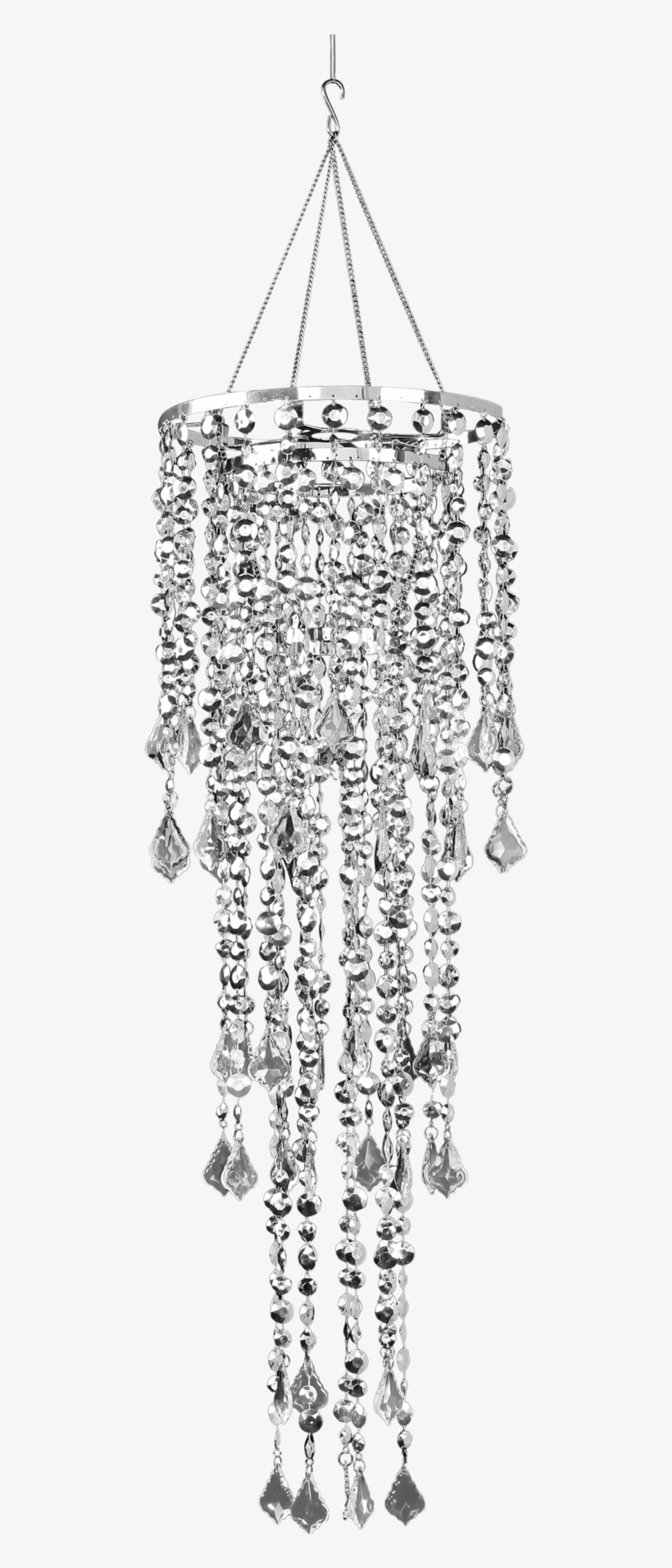 Icicle Multi Diamond Chandelier - Silver, transparent png