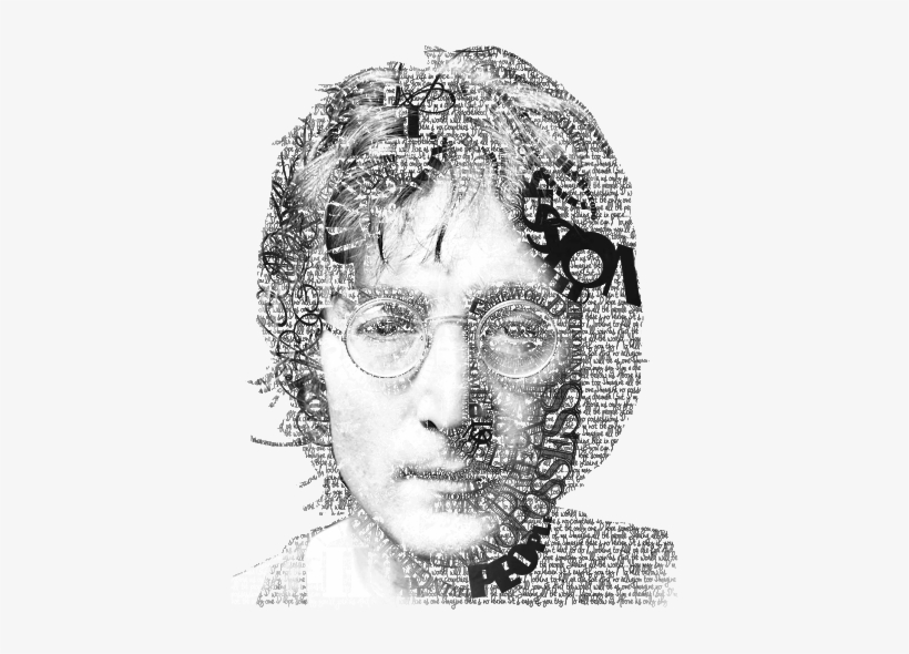 John Lennon Typography Style - John Lennon, transparent png