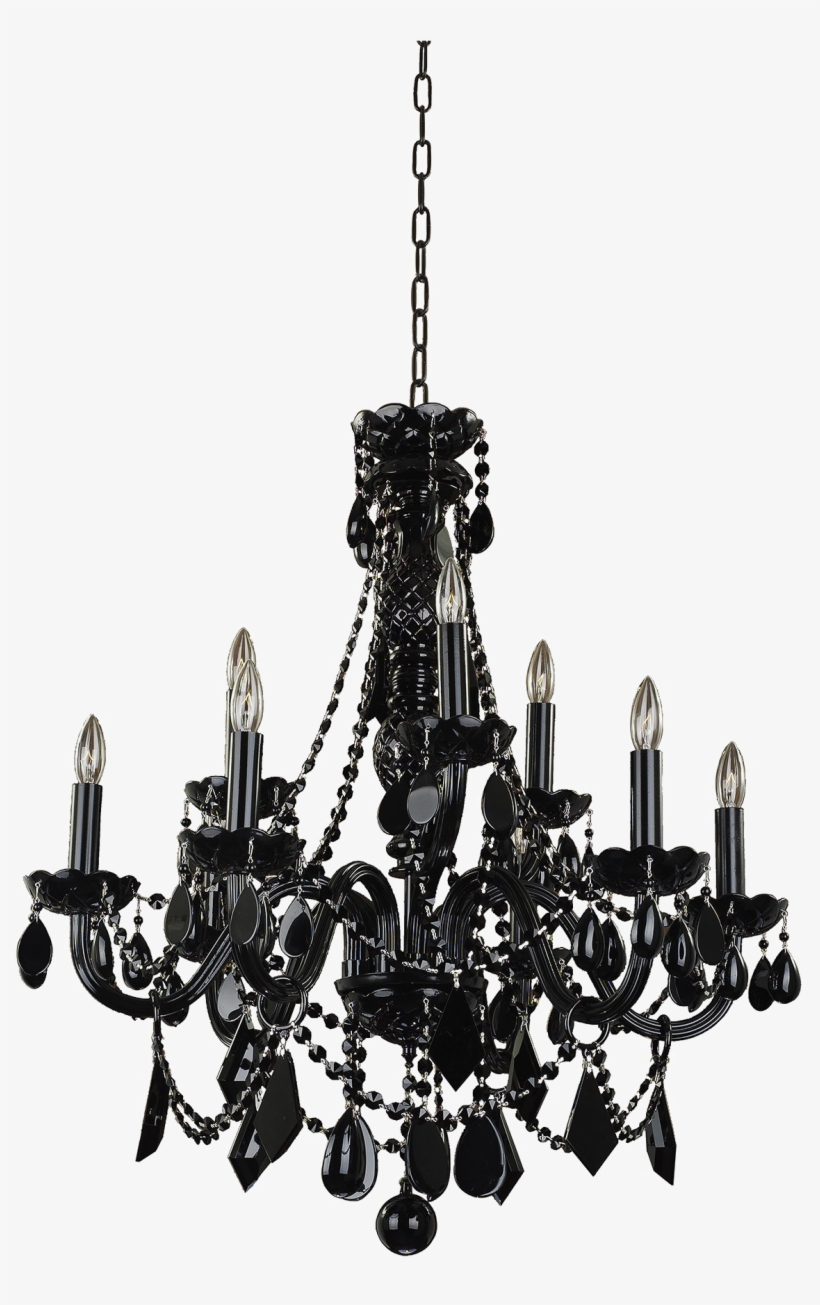 Chandelier Png File - Black Crystal Chandelier, transparent png