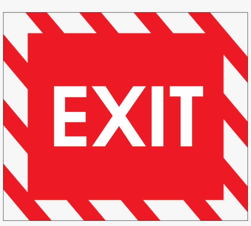 Sign, Information, Exit, Door, Emergency, Leave, Leaves - Emergency Exit Clip Art, transparent png