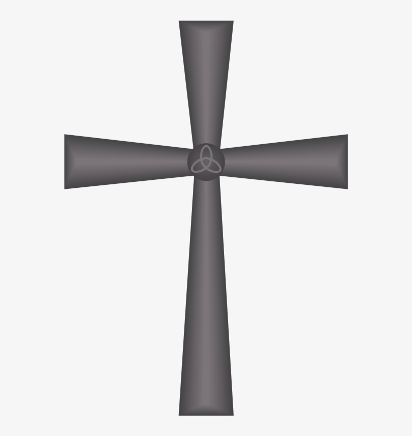 Celtic Cross - Grayscale Cross, transparent png