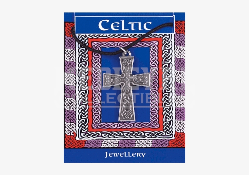 Interlaced Celtic Cross Pendant - Celtic Knot Pewter Cross Necklace Pendant Re-enactment, transparent png