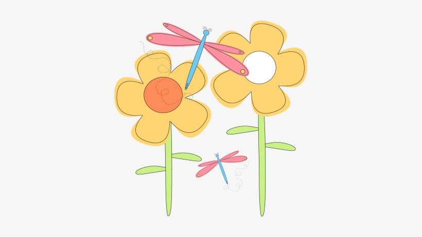 Season Clipart Spring Flower - Dragonfly In The Flower Clipart, transparent png
