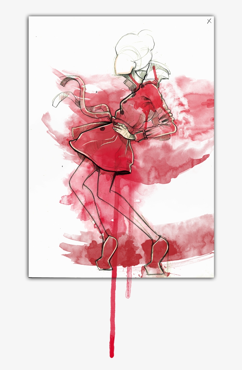 Study In Pink Trench - Sketch, transparent png