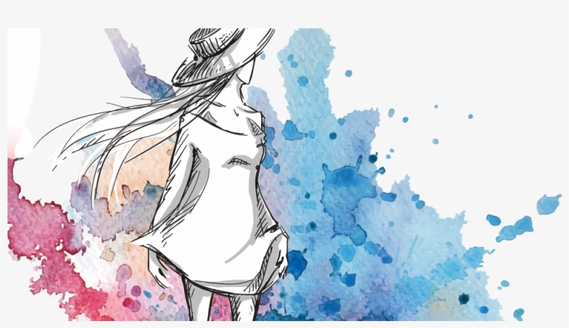 Картинки По Запросу Ескізи Сучасного Українського Одягу - Watercolor Painting, transparent png