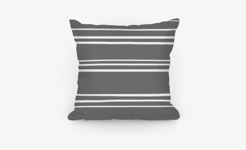 Gray Stripe Pattern Pillow - Cushion, transparent png