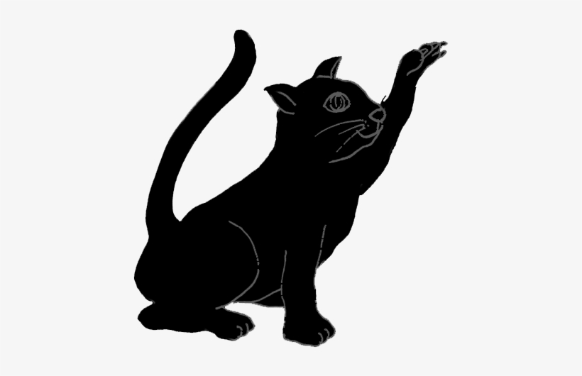 Silhouette Of Hunting Cat - Cat, transparent png