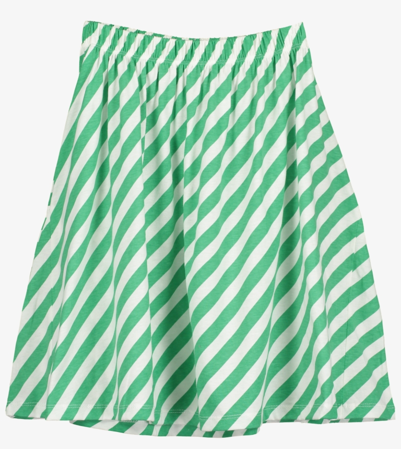 Skirt, Vanilla & Grass Green, Diagonal Stripe - Skirt, transparent png