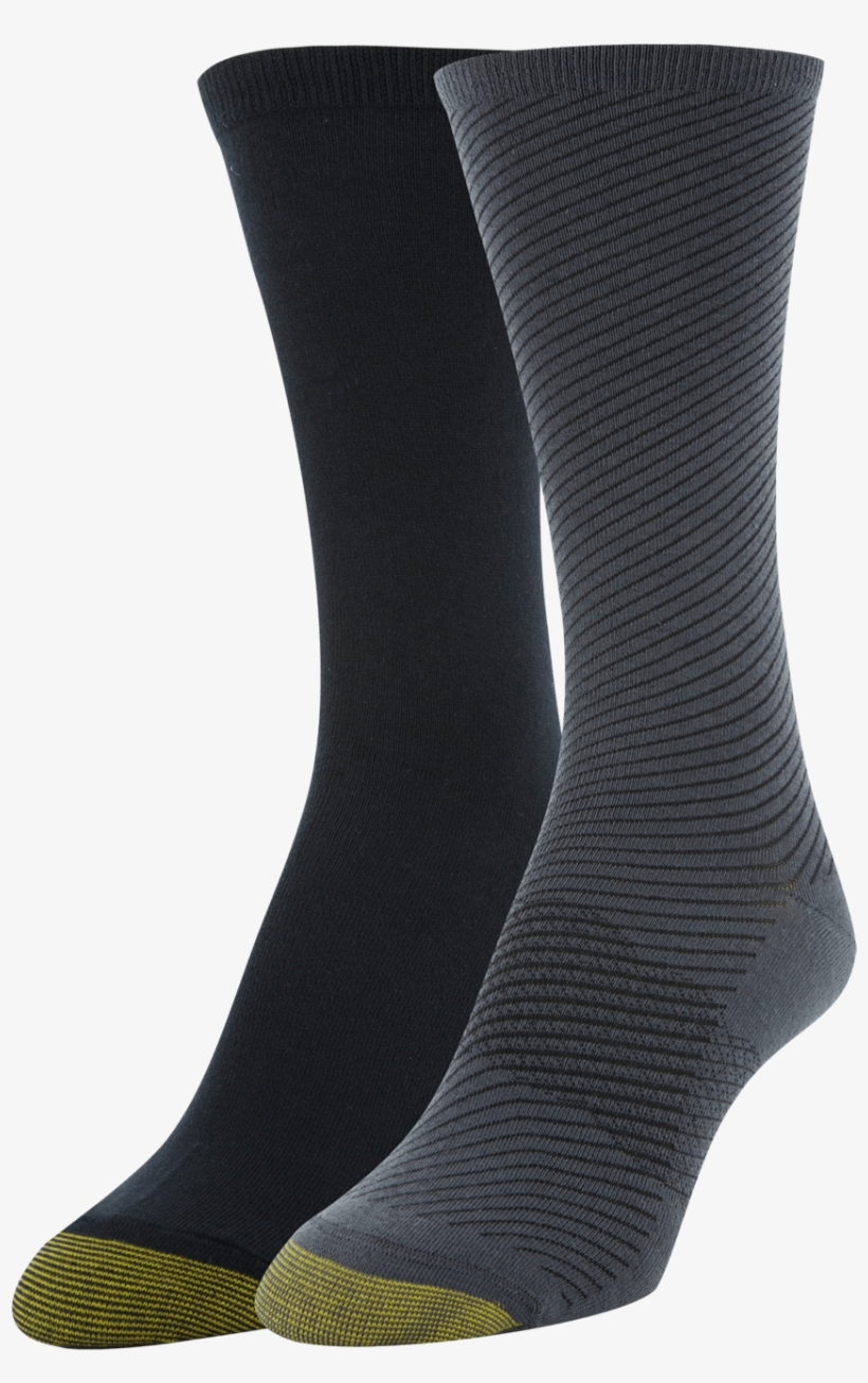 Gold Toe Women's Diagonal Stripe/flat Knit Little Black - Sock, transparent png