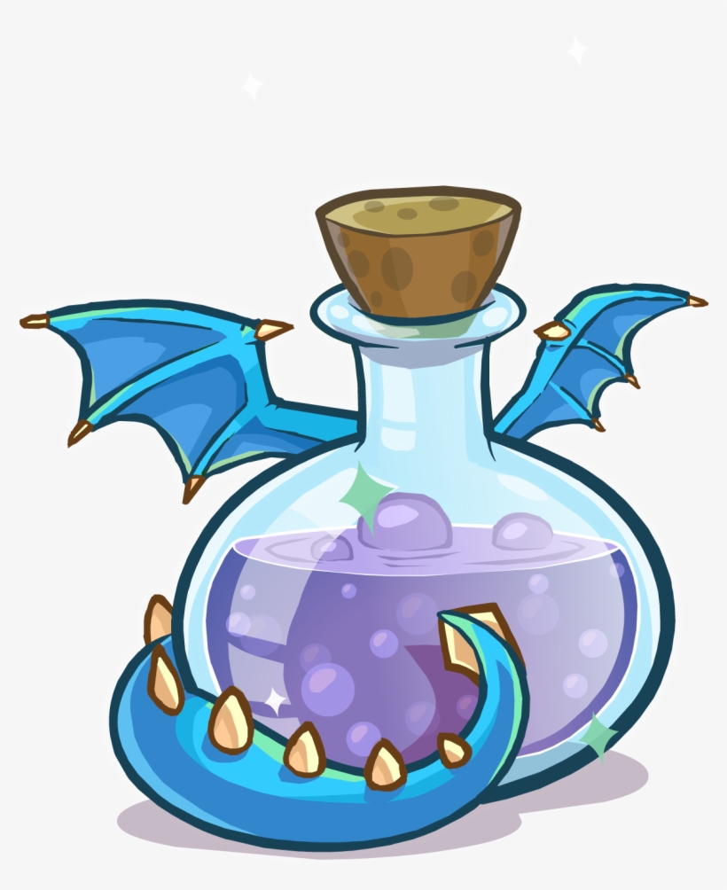 Medieval 2013 Potions Blue Puffle Dragon - Dragon Potion, transparent png