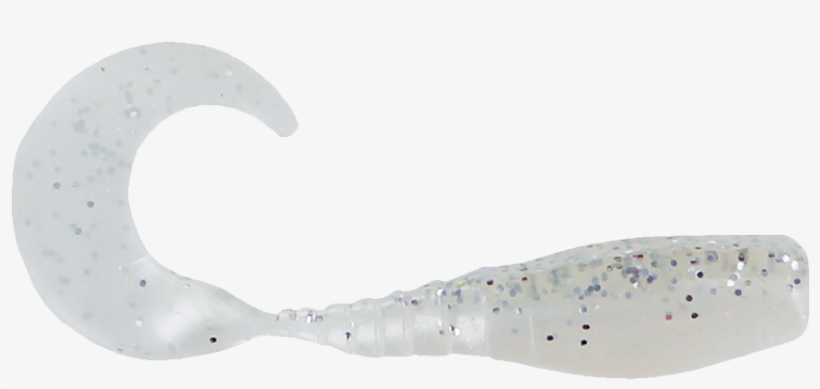 2″ Curly Tail Crappie Minnr In Silver Glitter Pearl - Still Life Photography, transparent png