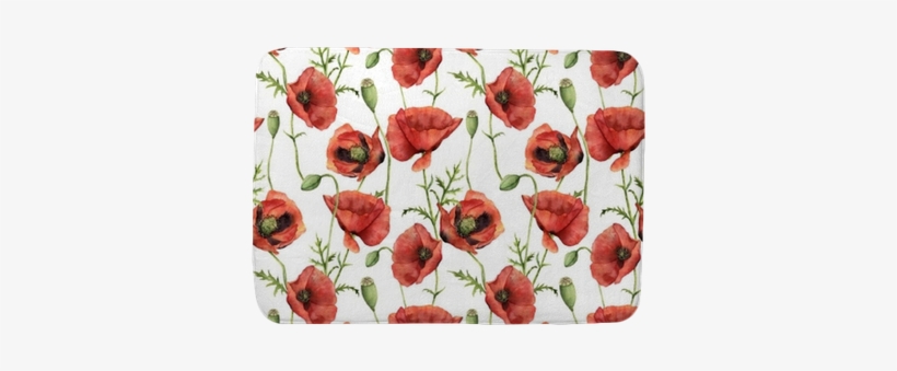 Watercolor Seamless Pattern With Poppies - Poppy. Watercolor Backpack By Y Derbi, transparent png
