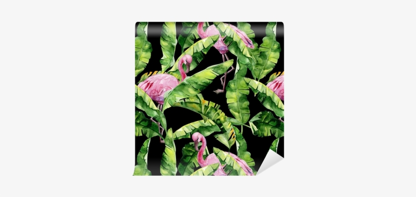 Banana Palm Leaves Seamless Watercolor Illustration - Green Xl Cheap Women Plus Size Siwmwear Plus Size Palm, transparent png