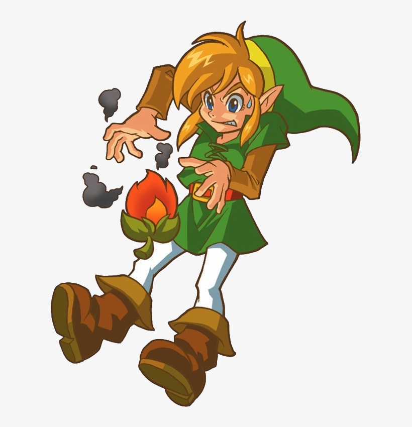 Link With Ember Seed - Legend Of Zelda Oracle Of Ages Link, transparent png
