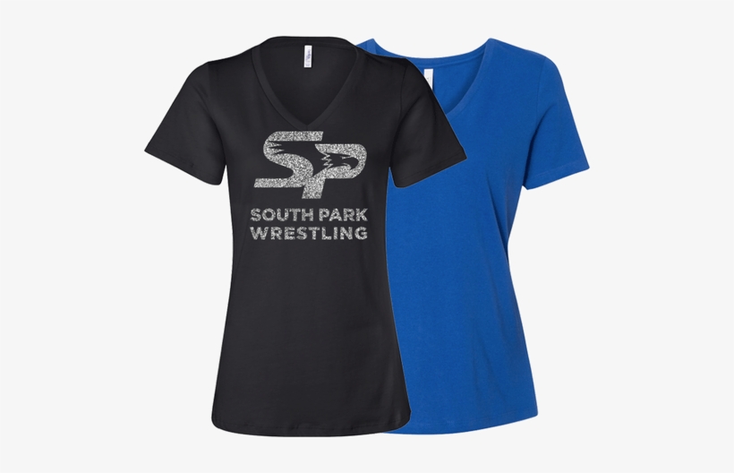 Ladies Bella V-neck Tee With South Park Eagle Wrestling - Neckline, transparent png