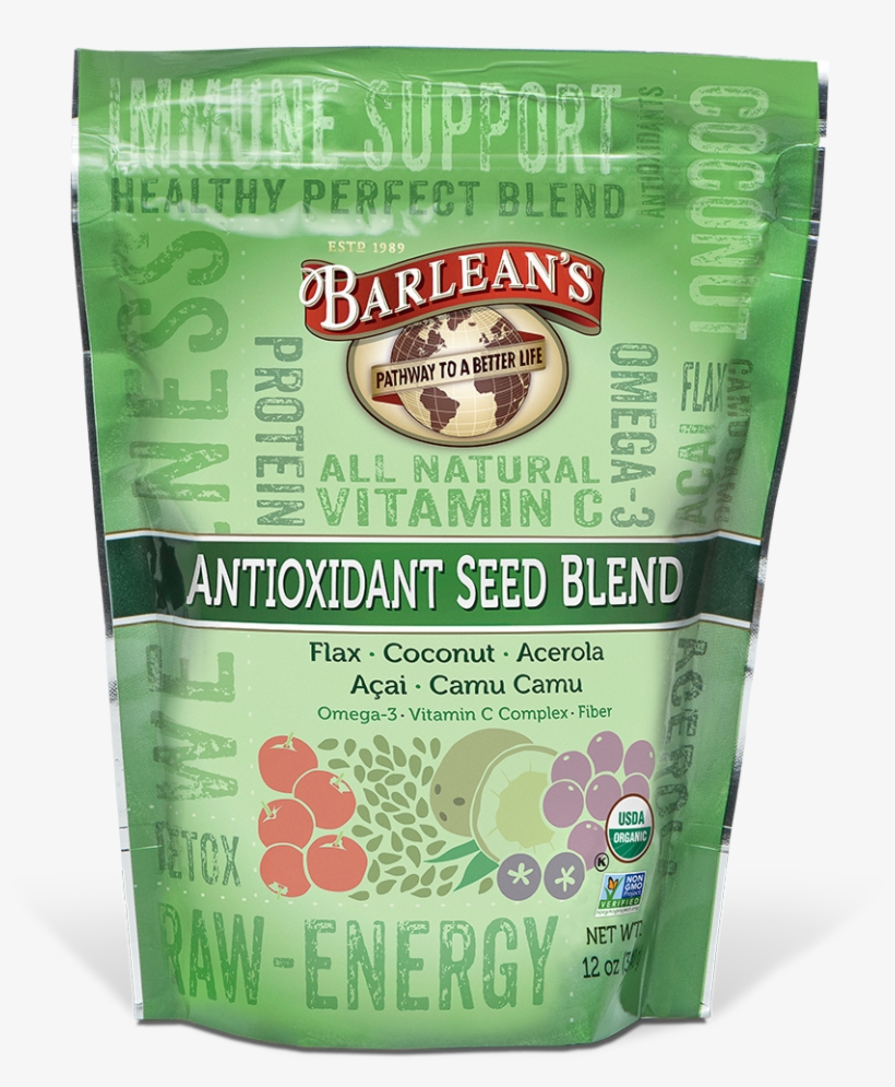 Organic Antioxidant Seed Blend - Barlean's Omega Swirl Fish Oil - Lemon Zest - 8 Fl, transparent png
