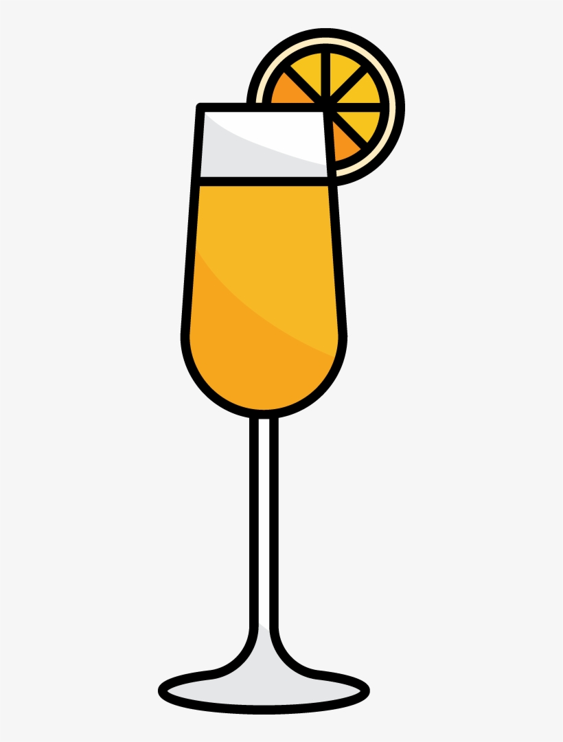 Black And White Library Https Ws San Francisco California - Brunch Clip Art Mimosa, transparent png