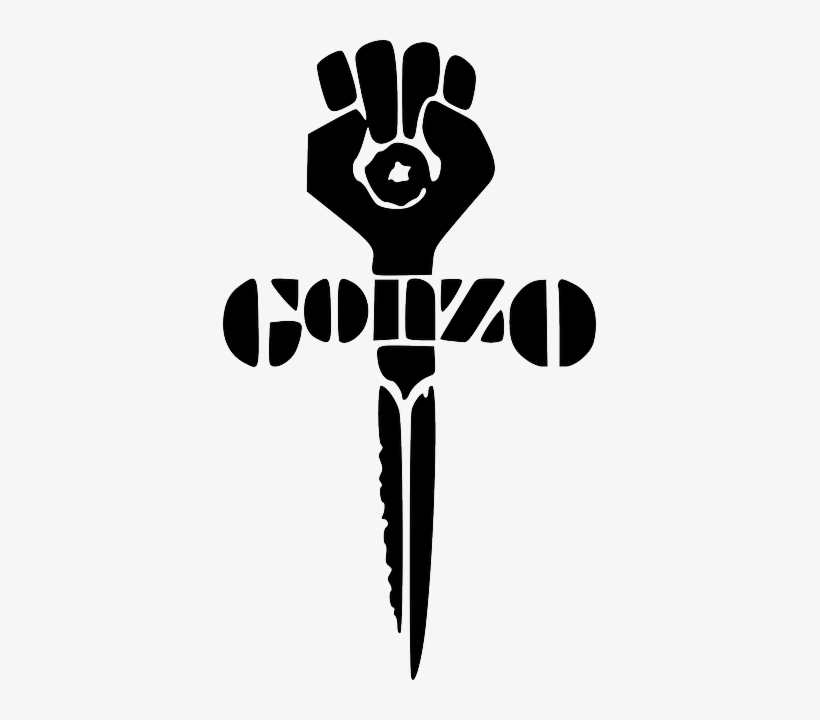 Silhouette, Sword, Arms, Raised, Fist, Logo, Weapon - Hunter S Thompson Double Thumb, transparent png
