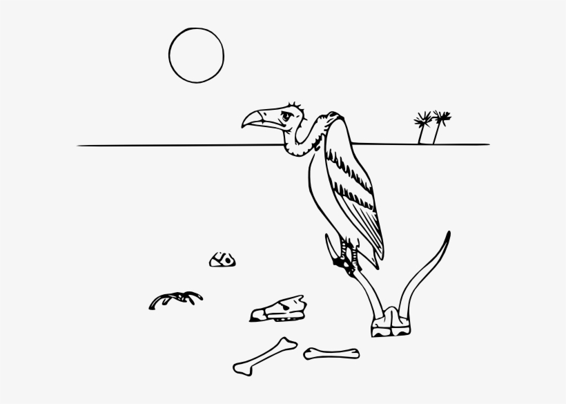 Vulture In The Desert Svg Clip Arts 600 X 505 Px, transparent png