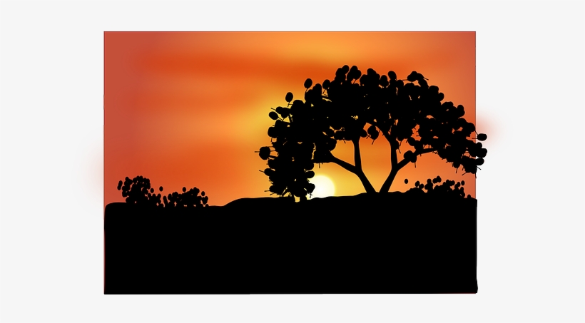 Dawn, Dusk, Twilight, Sunset, Sunrise, Tree, Desert - Dawn Clip Art, transparent png