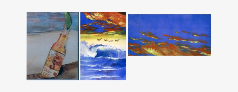 Beer And Beach,acrylic,15x30, Sold Sunset & Ocean Wave,acrylic,18x224,sold - Painting, transparent png