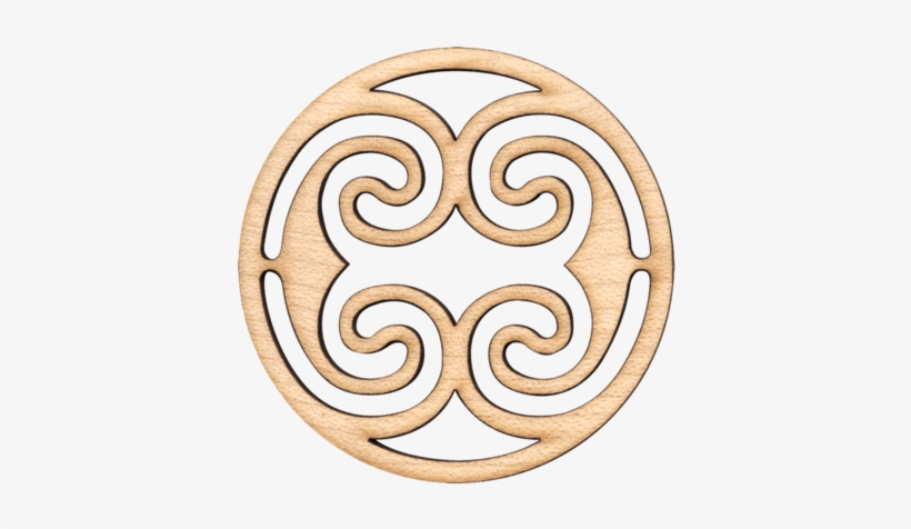 Rosette, Ocean Waves, Maple, 2 3/16" Diameter - Rosette, Ocean Waves, Maple, 1 1/2" Diameter, transparent png