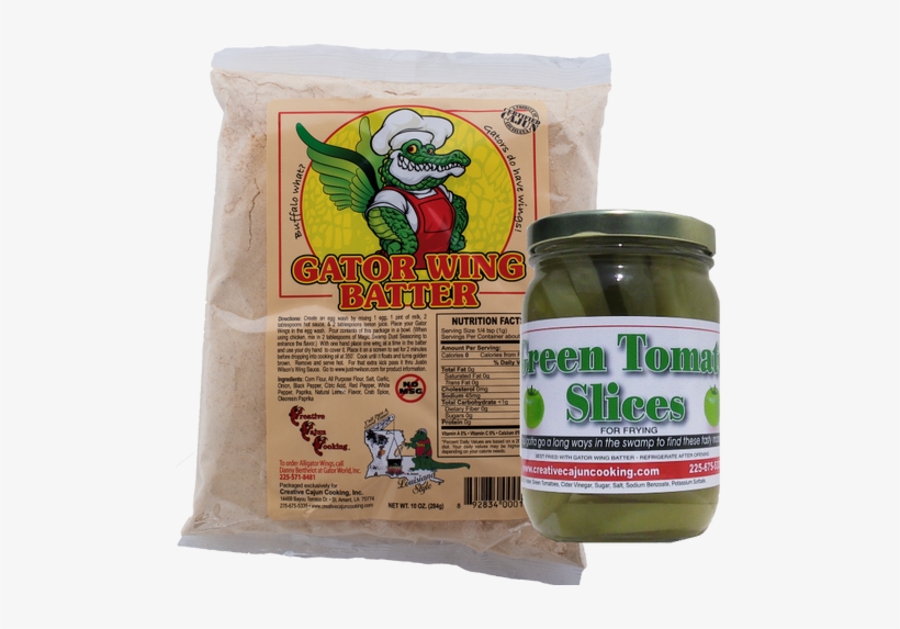 Fried Green Tomato Kit With Gator Wing Batter - Creative Cajun Cooking Gator Wing Batter, transparent png