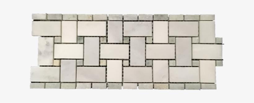 Pearl White Basketweave Border With 3/8" Pacific Gray - Border, transparent png