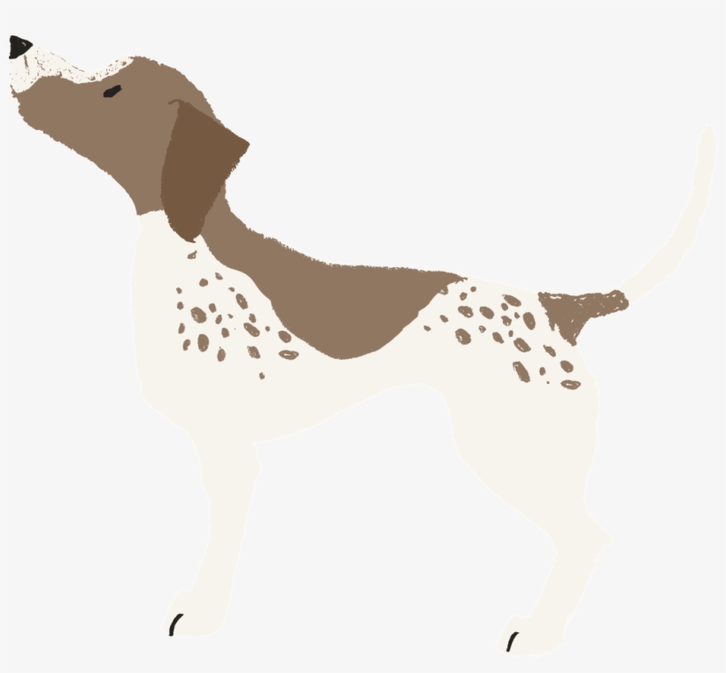 Pintado A Mano De Pie Perro Mascota Perro Y Perro Png - Dog, transparent png