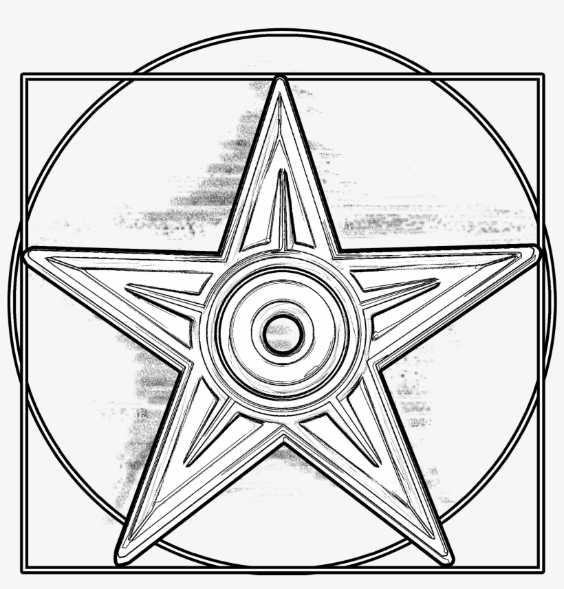 Vitruvian Barnstar Hires - Leonardo Da Vinci Symbol, transparent png
