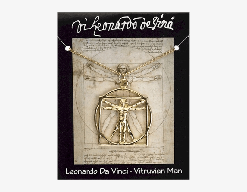 Da Vinci Vitruvian Man Gold Plated Pendant - Da Vinci Vitruvian Man Pendant, transparent png