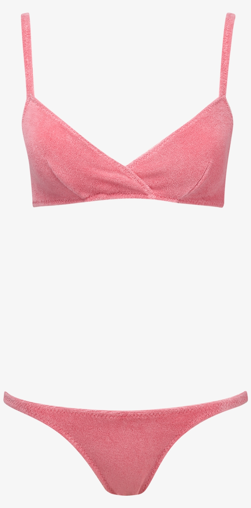 Yasmin Pink Terry Cloth Bikini - Swimsuit, transparent png