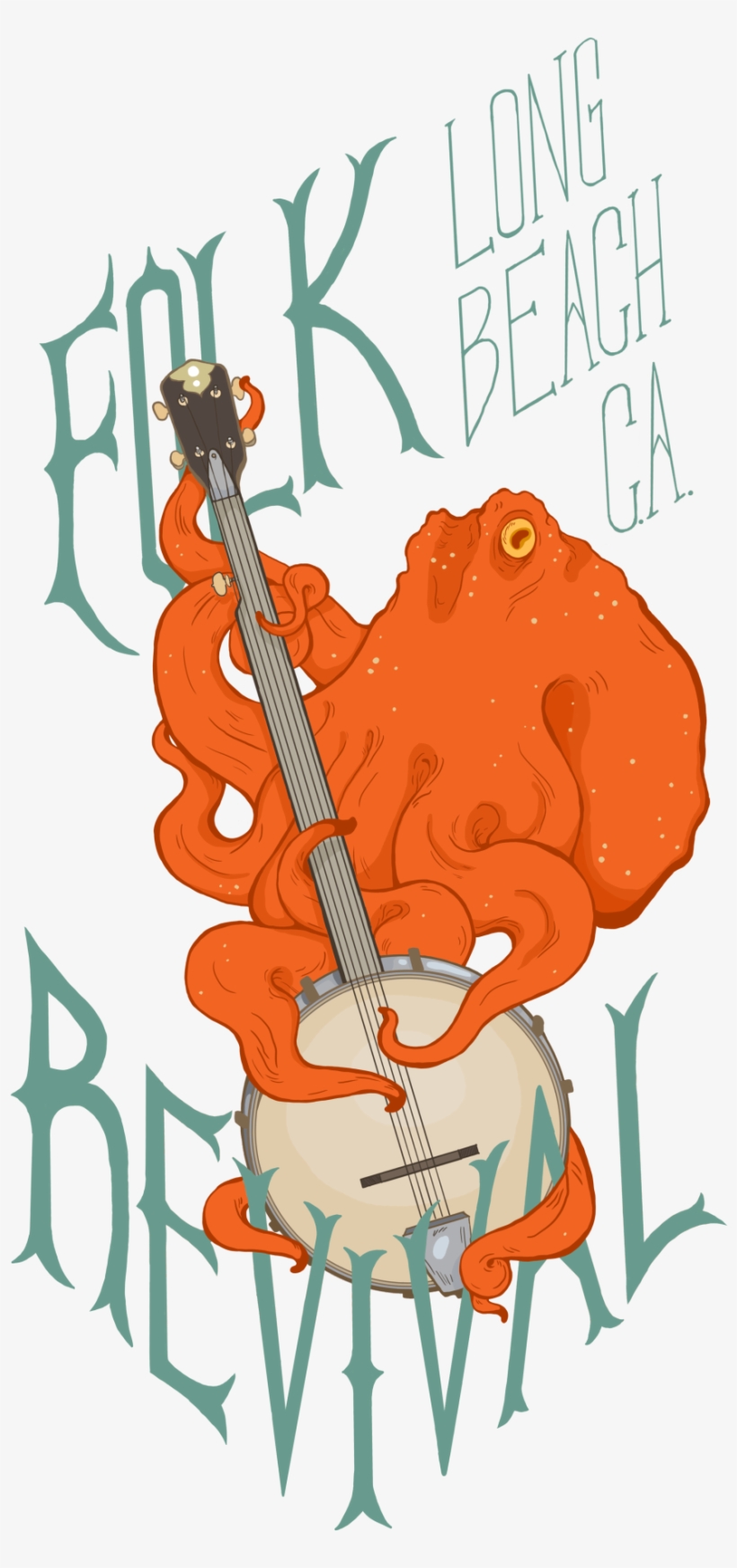 An Octopus Would Make A Killer Banjo Player - Banjo, transparent png