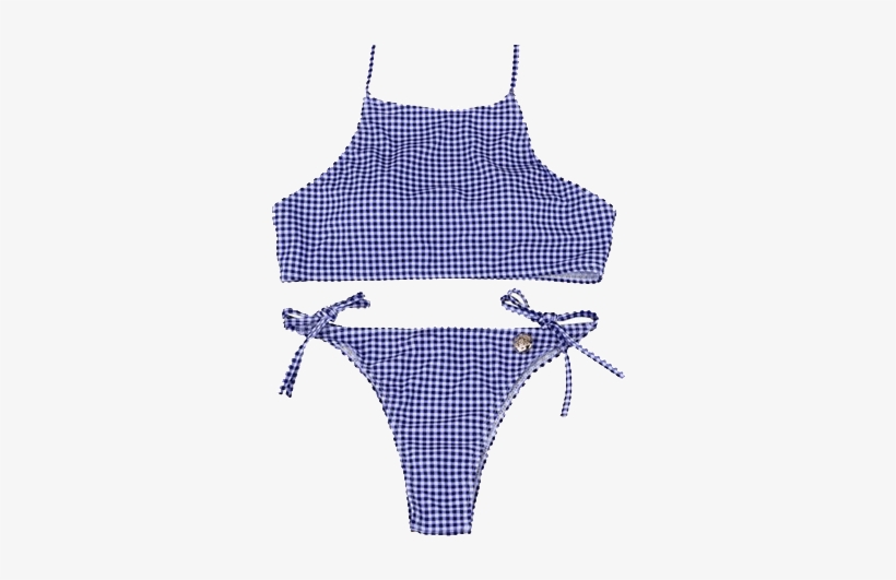 Itgirl Shop Holiday Beach Plaid Open Bikini Aesthetic - Beach, transparent png