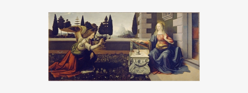 Leonardo Da Vinci Annunciation, transparent png