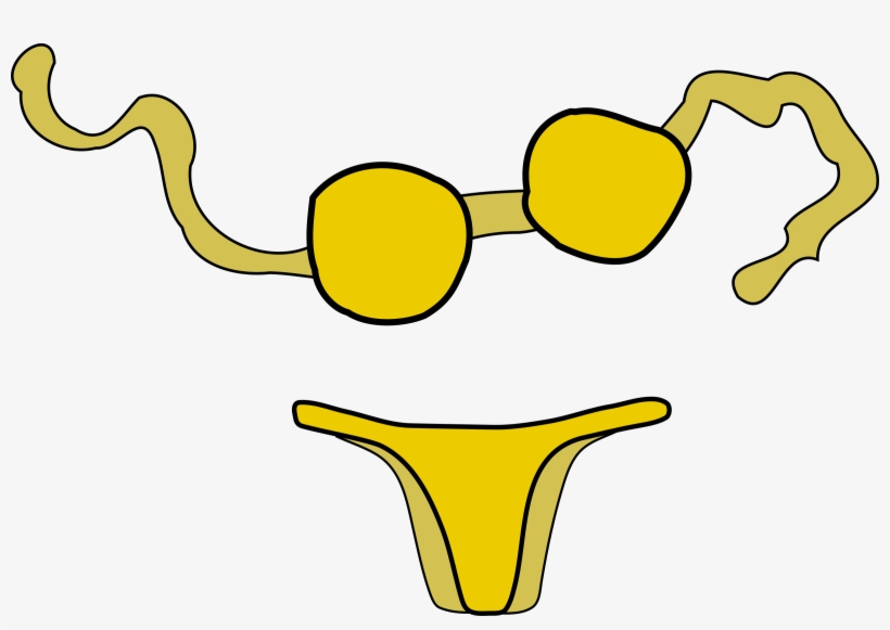 Swimsuit Bikini Line Art Smiley - Clip Art, transparent png