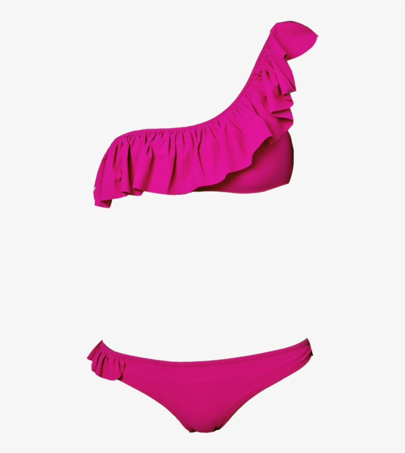 Naomi One Shoulder Pink Bikini - Pink Swimsuits Bikini, transparent png