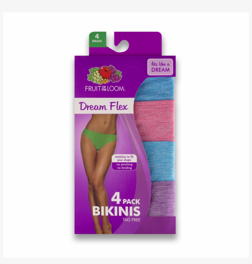 Women's Dream Flex Bikini, 4 Pack Assorted - Low-rise Pants, transparent png