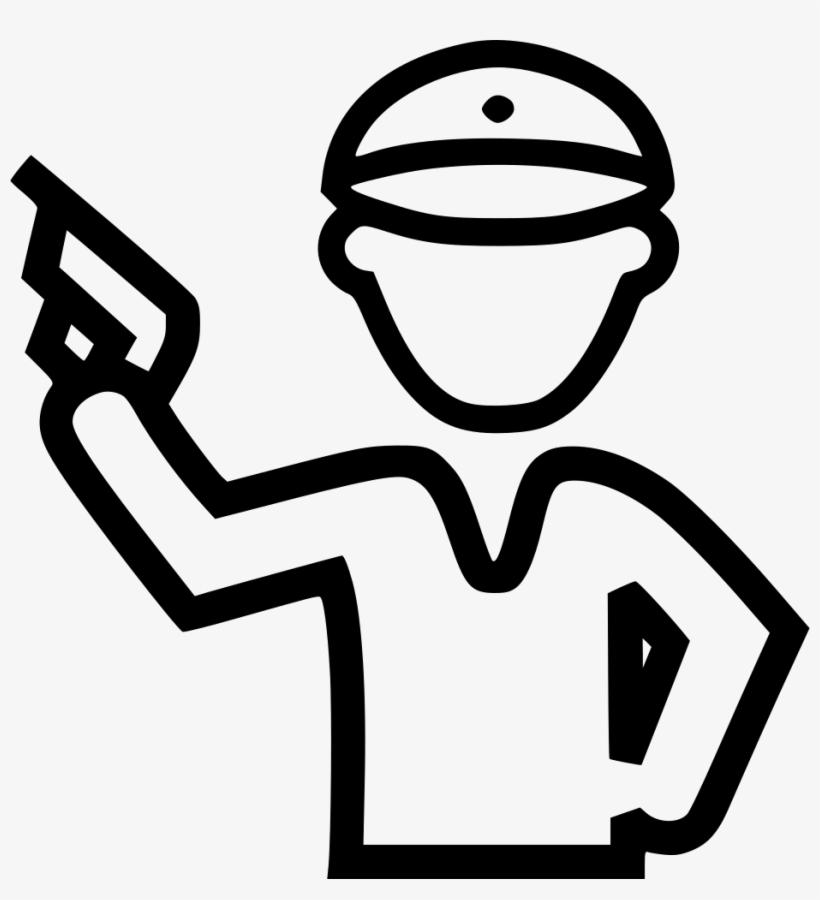 Policeman Holding Gun - Imagenes Abogado Blanco Y Negro, transparent png