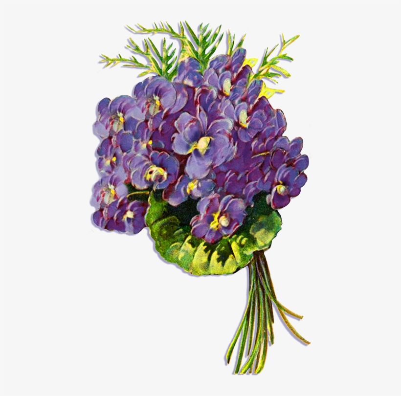 Digital Scrapbooking Flowers Clip Stock - Bouquet Violet Transparent Background, transparent png
