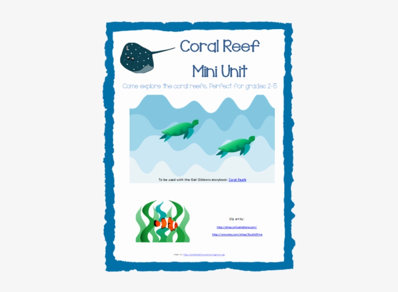 Coral Reef Mini Unit From Enchanted Homeschooling Mom - Coral Reef, transparent png