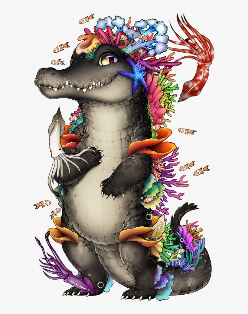 Atoll The Coral Reef Croc - Crocodile Furry, transparent png