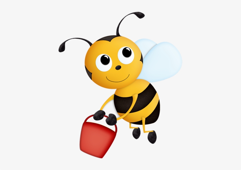 Bee With Bucket - Clipart Pictures Of Honey Bees, transparent png