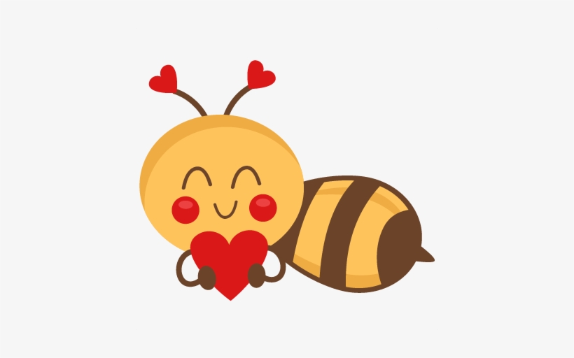 Heart Clipart Bee - Bee With A Heart, transparent png