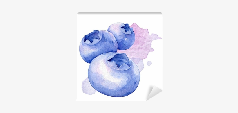 Watercolor Illustration Wall Mural • Pixers® • We Live - Arandanos Acuarela, transparent png