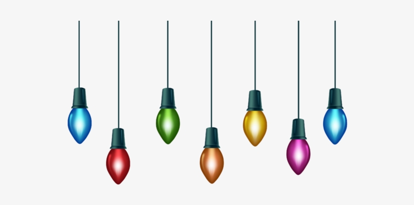 Christmas Lights Clipart Clear - Hanging Christmas Lights Png, transparent png