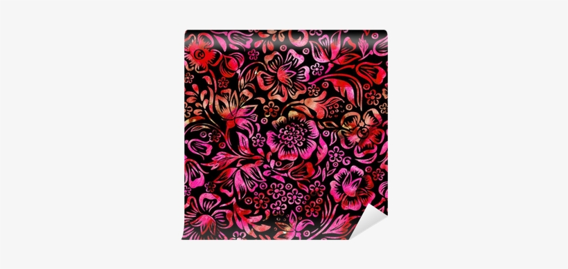 Watercolor Floral Pattern Pink, Red Wall Mural • Pixers® - Lularoe Womens *price Reduced* Large Floral Amelia, transparent png