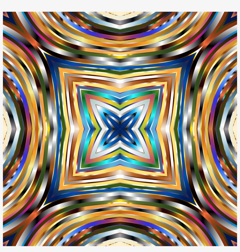 Psychedelic Square Icons Png Svg - Psychedelische Trippe Hippie Grußkarte, transparent png